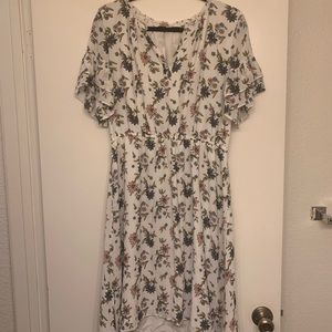 LOFT White floral dress